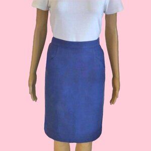 Valentino French Blue Denim Classic Pencil Skirt 38/ 6